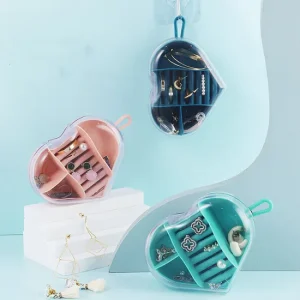 Portable Heart-Shaped Acrylic Jewelry